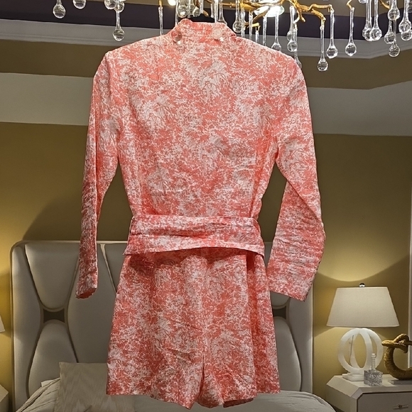 Karina Grimaldi Pink and White Floral Jumpsuit - Picture 5 of 16